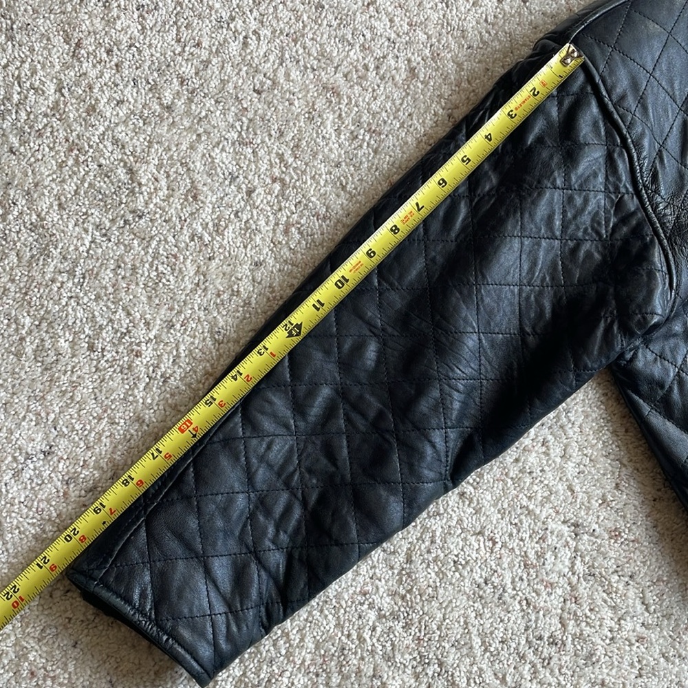 QUILTED LEATHER BOMBER JACKET - Picture 11 of 14